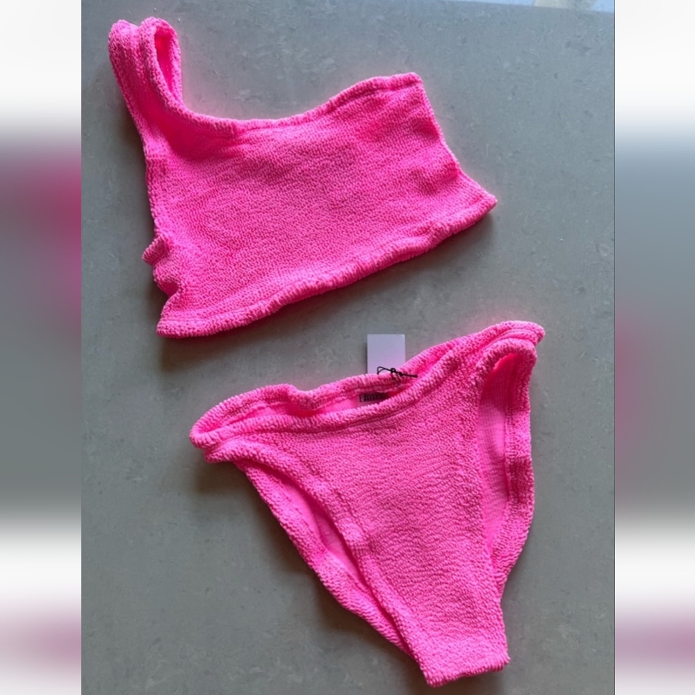 💓💓💓Hunza G Nancy one shoulder swim suit bikini bubblegum - Picture 3 of 14